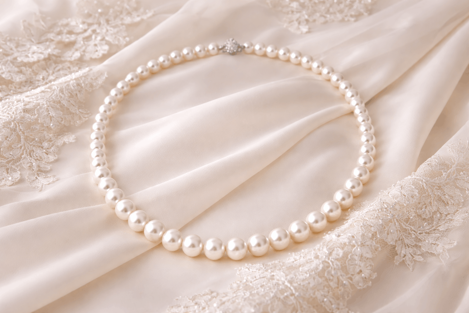 pearlsonly-blog-115-image-1-pearl - Miért működnek jól a gyöngysorok menyasszonyi ruhákhoz - Gyöngyékszerek - pearlsonly