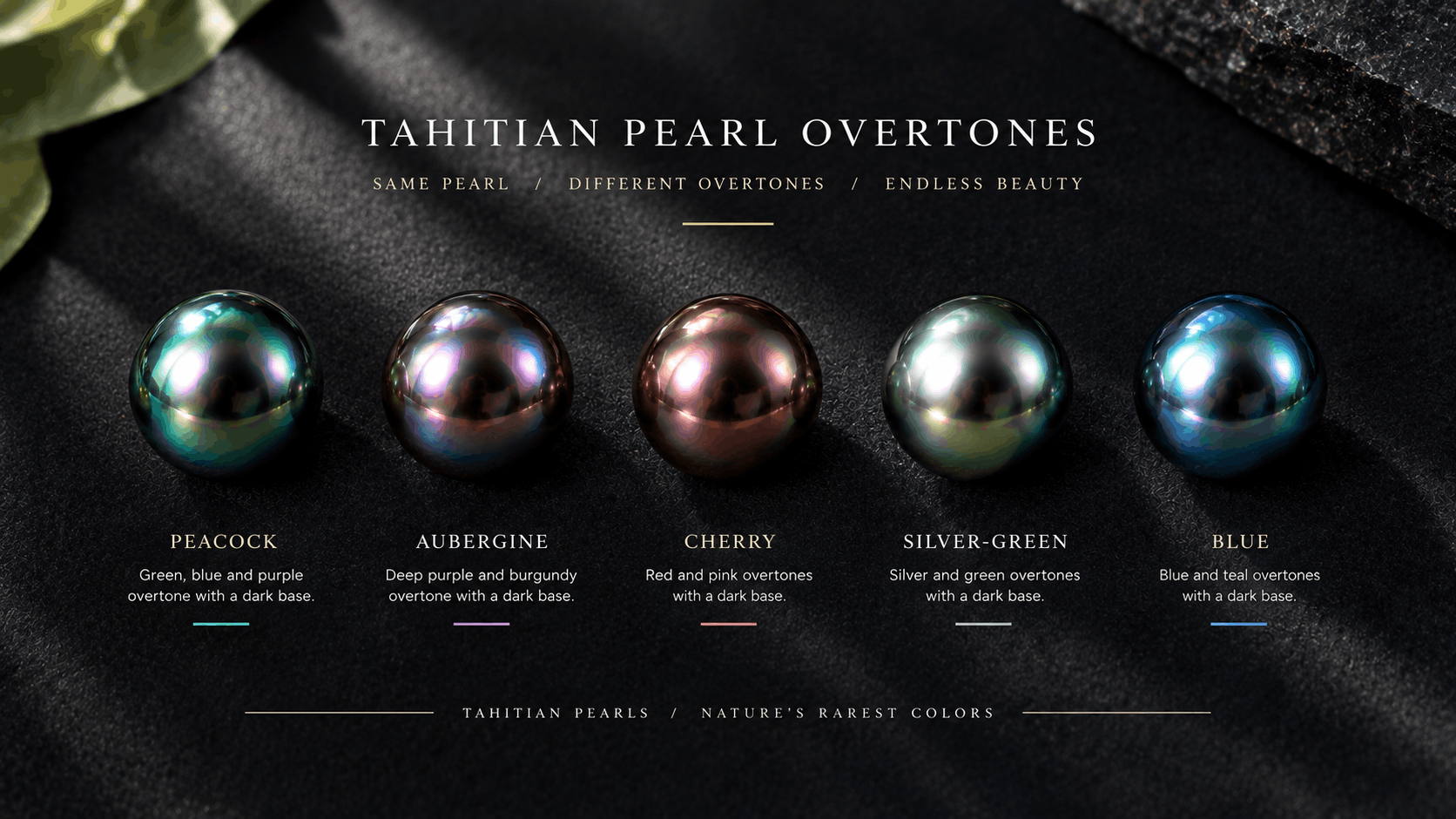 01. A tahiti gyöngyékszerek színei — A teljes overtone-spektrum
