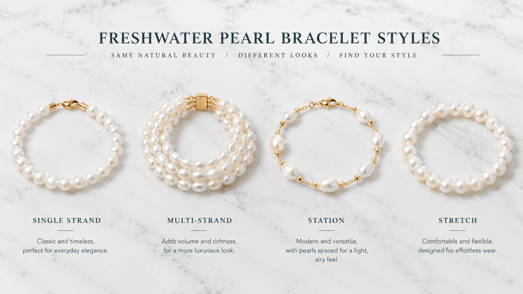 01. Édesvízi gyöngy karkötő stílusok — Melyik illik Önhez