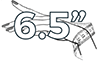 6,5 hüvelykes