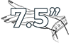 7,5 hüvelykes
